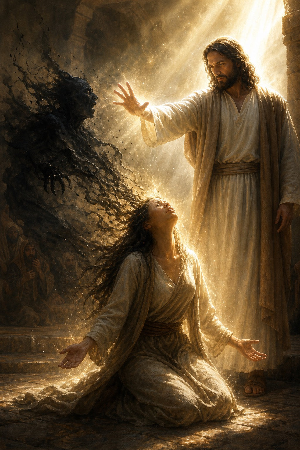 Christ casting out
